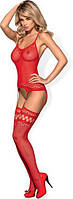 Комбінезон Obsessive Bodystocking F214 Червоний S / M / L, Червоний, One Size