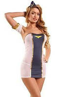 Костюм Sunspice "Розкута Стюардеза", O/S, Білий; синій, One Size