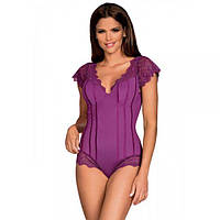 Боді Obsessive Moketta teddy purple S / M