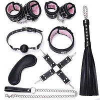 Набір для БДСМ ігор Bondage Black and Pink Set