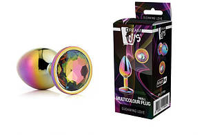 Райдужна анальна пробка GLEAMING LOVE MULTICOLOUR PLUG SMALL