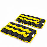 Набір для фітнесу - Килимок для фітнесу та спорту (каремат) + обтяжувачі 2шт по 2.5 кг OSPORT Set 39 (n-0069) Чорно-жовтий, фото 6