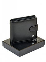 Чоловічий шкіряний гаманець, портмоне Dr. BOND M3 чорний класична модель