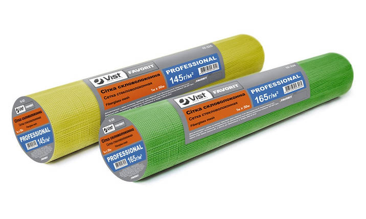 Сітка скловолоконна Favorit PROFESSIONAL зелена 165 г/м² 1 х 50 м (10-326), фото 1