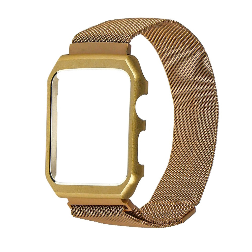 DR Ремінець Міланська петля із захисною рамкою для Apple Watch 42mm золотистий