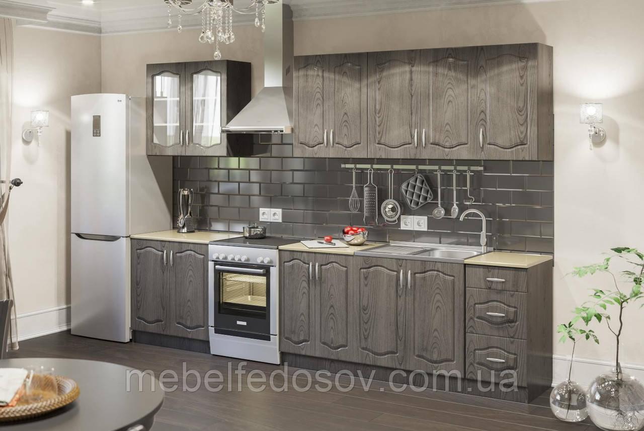 Кухня Оля трюфель (Світ меблів) 2.6м 1 кат, фото 1