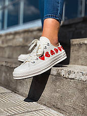 Жіночі кеди Converse Chuck Taylor All-Star 70s Ox Comme des Garcons Play Multi-Heart White 162975C 38, фото 3