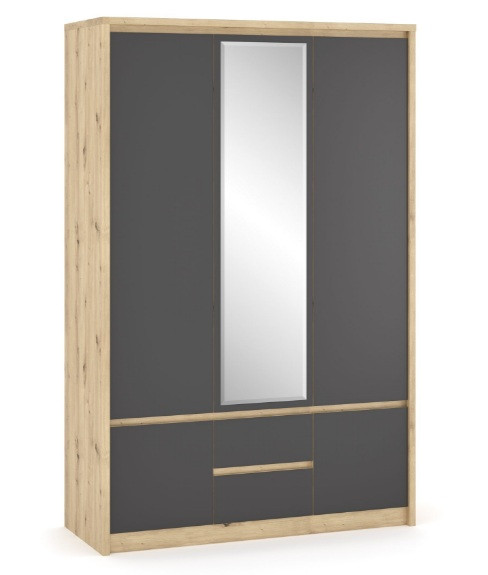 Шафа 3Д2Ш ДОМІНІКА сірий (Мебель-Сервіс), фото 1
