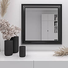 Чорне квадратне дзеркало | На стіну 72х72 | Black Mirror у ванну кімнату | У спальню до туалетного столика