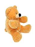 М'яка іграшка - Ведмідь сидячий Бублик персиковий, фото 2