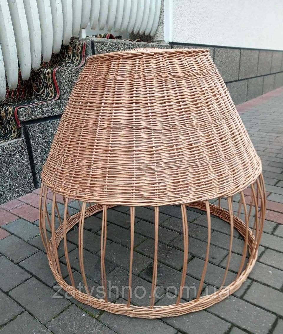 Люстра плетена з лози натуральна