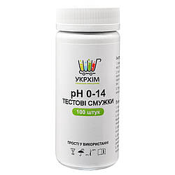 Індикаторні смужки на pH 0–14 (100 шт.) UKRHIM TS-PH14-100