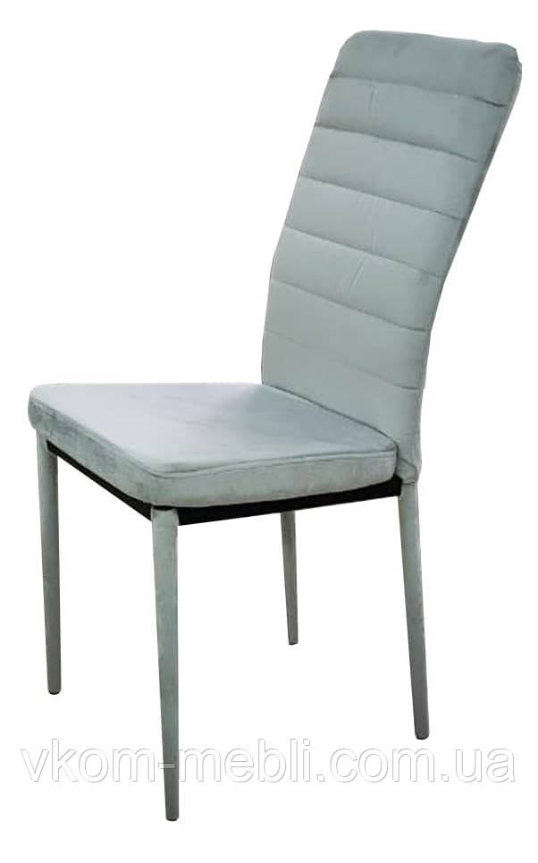 Стілець кухоний світло-сірий тканина оксамит DAOSUN DC 201G, фото 1