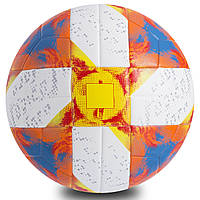 Мяч спортивный для футбола №5 PU Клееный EURO CUP 2020 FB-0446, Оранжево-белый