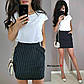 Коротка спідниця і блуза з коротким рукавом жіночий спідничний костюм літній (р. S, M) 9101956, фото 3