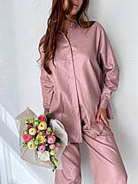 Костюм жіночий Неживість розкішний сорочка вільної крони и Кюлоти Ddi2557 штани, фото 4