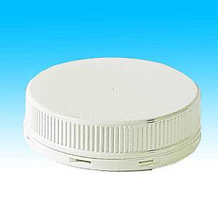 ПЕТ Кришка 61,5 мм - Біла з контрольним кільцем першого розкриття