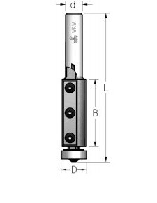 Фреза обгінна з нижнім підшипником зі змінними ножами В = 50 мм, хвостовик = 12 мм.