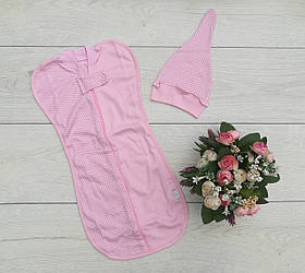 Пелюшка-кокон "Горошок" + шапочка