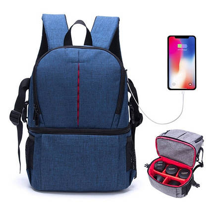 Рюкзак AccPro DAC-1721E blue/red, фото 1