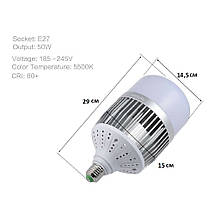 Лампа для постійного світла Visico FB-100 LED (100W), фото 3