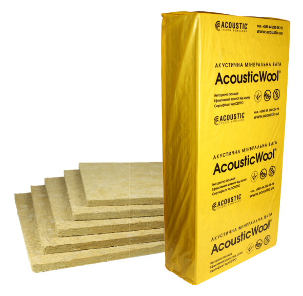 AcousticWool Sonet F (акустік вул сонет) акустична вата для звукоізоляції підлоги 120 кг / м3 (6,0 м 2 / упак.)