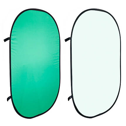 Фон в пружній рамці Visico BP-028 2в1 Chroma Key (зелений/білий) 150x200см, фото 3