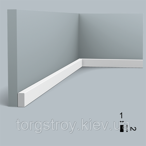 Підлоговий Гнучкий плінтус SX194 - SQUARE, 2м