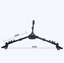 Колеса для штатива або стійки Yunteng YT-900 Tripod Dolly, фото 3