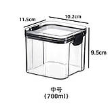 Ємність герметична для сипких пластикова 700 мл, фото 3