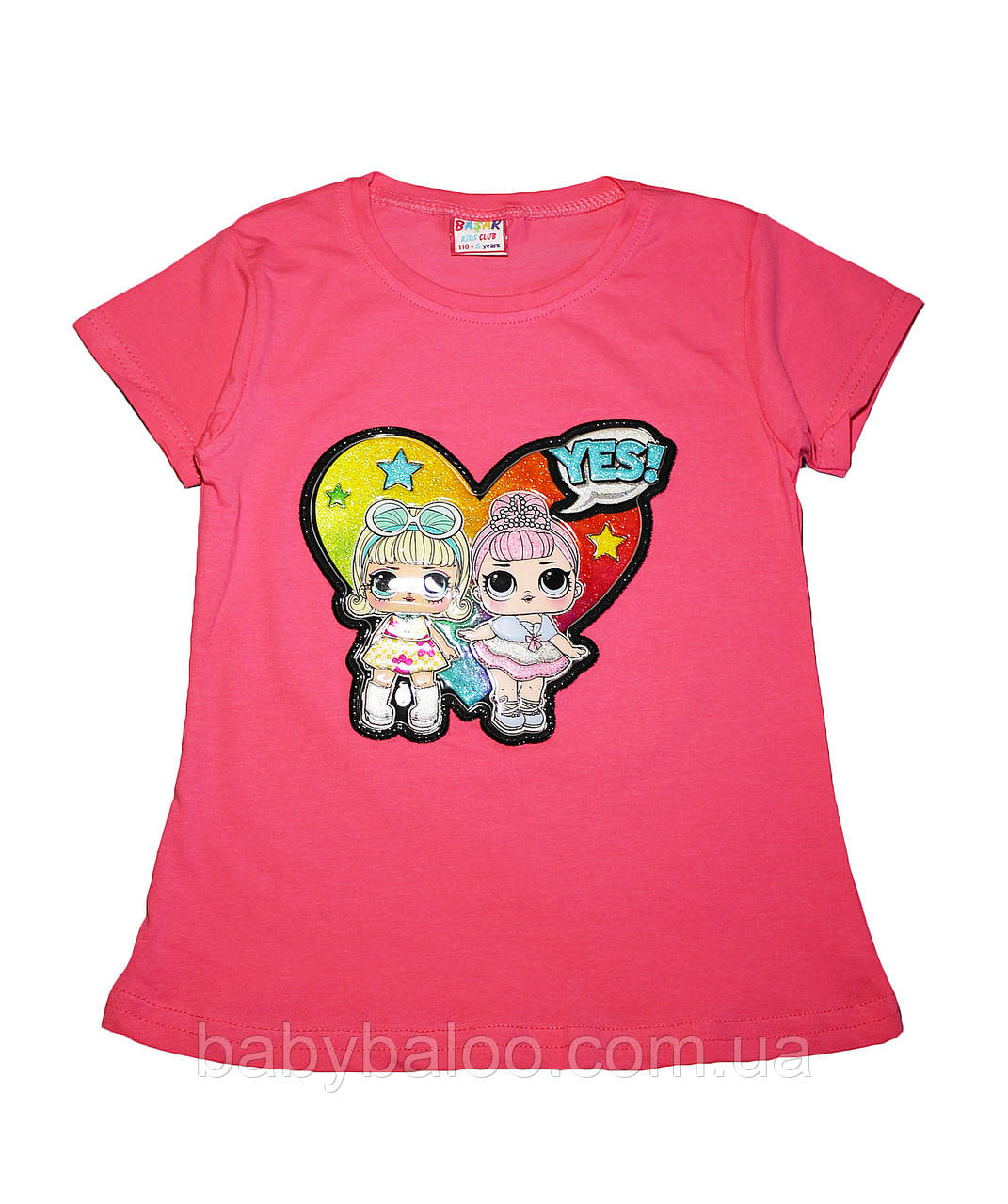 Футболка об'ємна аплікація "LOL"(від 5 до 8 років)