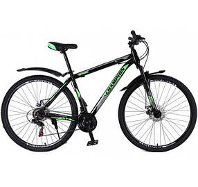 Велосипед Champion 27.5" Spark Рама 19" black-green-white (2021)