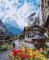 Картины по номерам "Цветущая Швейцария" 40*50см