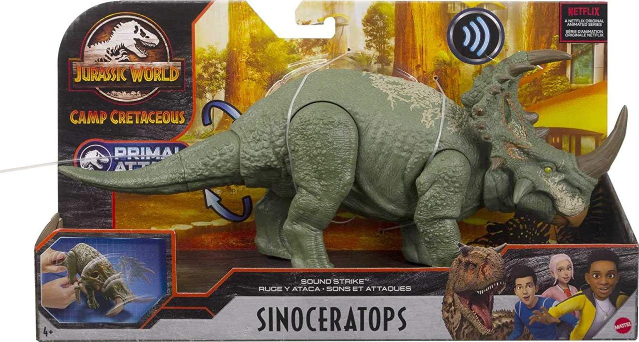 Іграшка динозавр зі звуком 35 см Jurassic World Sound Strike Medium-size Dinosaur Figure Юрський світ