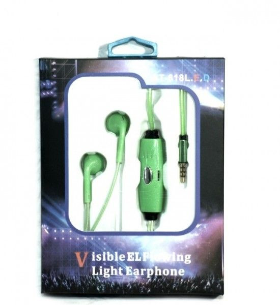 Навушники світні з мікрофоном Visible El Flowing Light Earphone AT-618