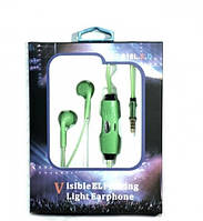 Навушники світяться з мікрофоном Visible El Flowing Light Earphone AT-618