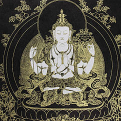 Авалокітешвара — непальська картина на рисовому папері (47х35 см)