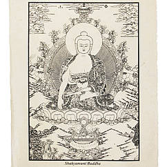Будда Шак'ямуні (Shakyamuni Buddha) зображення на рисовому папері, ручний друк 50х38 см