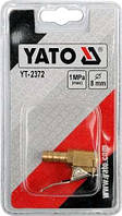 Наконечник до ніпеля колеса зі з'єднанням до шлангу YATO : Ø=8 мм [50/300] YT-2372