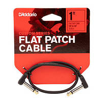 Инструментальный патч-кабель D'ADDARIO PW-FPRR-01 Custom Series Flat Patch Cable (30cm)