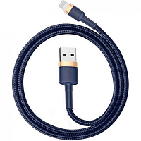 Кабель для зарядки телефона Lightning Apple iPhone BASEUS Cafule Cable 200см |1.5A| Синий