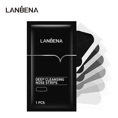 Смужка-пластир Lanbena Deep Cleansing Nose Strips для носа від чорних цяток з бамбуковим вугіллям (1 штука)