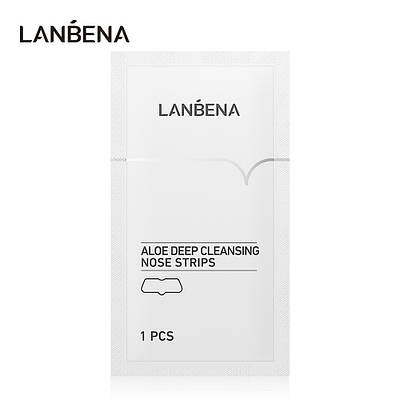Смужка-пластир Lanbena Deep Cleansing Nose Strips для носа від чорних цяток з екстрактом алое (1 штука)
