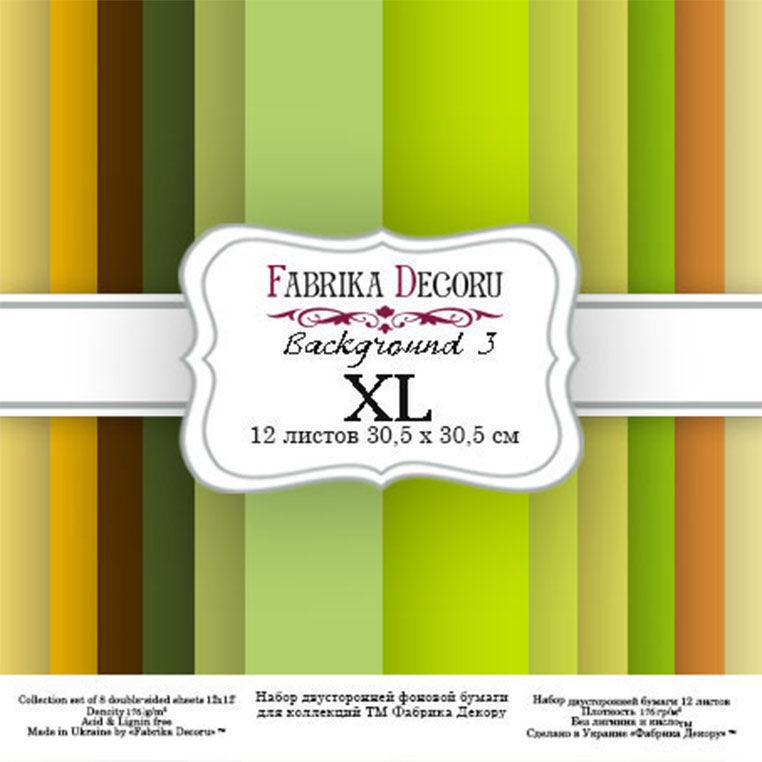 Набір паперу для скрапбукінгу Фабрика Декору 30,5*30,5 см Backgrounds 3 XL 12л 175г/м2 FDSP-04003