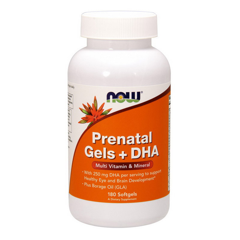 Витамины для беременных Now Foods Prenatal Gels + DHA (180 капс) нау фудс - фото 1 - id-p1087635817