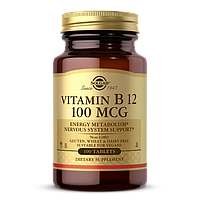 Витамин Б12 Solgar Vitamin B12 100 mcg (100 табл) цианокобаламин солгар