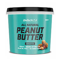 Натуральная арахисовая паста BioTech All Natural Peanut Butter (1000 г) биотеч smooth
