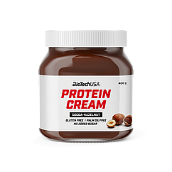 Натуральна арахісова паста BioTech Protein Cream (400 г) біотеч cocoa-hazelnut