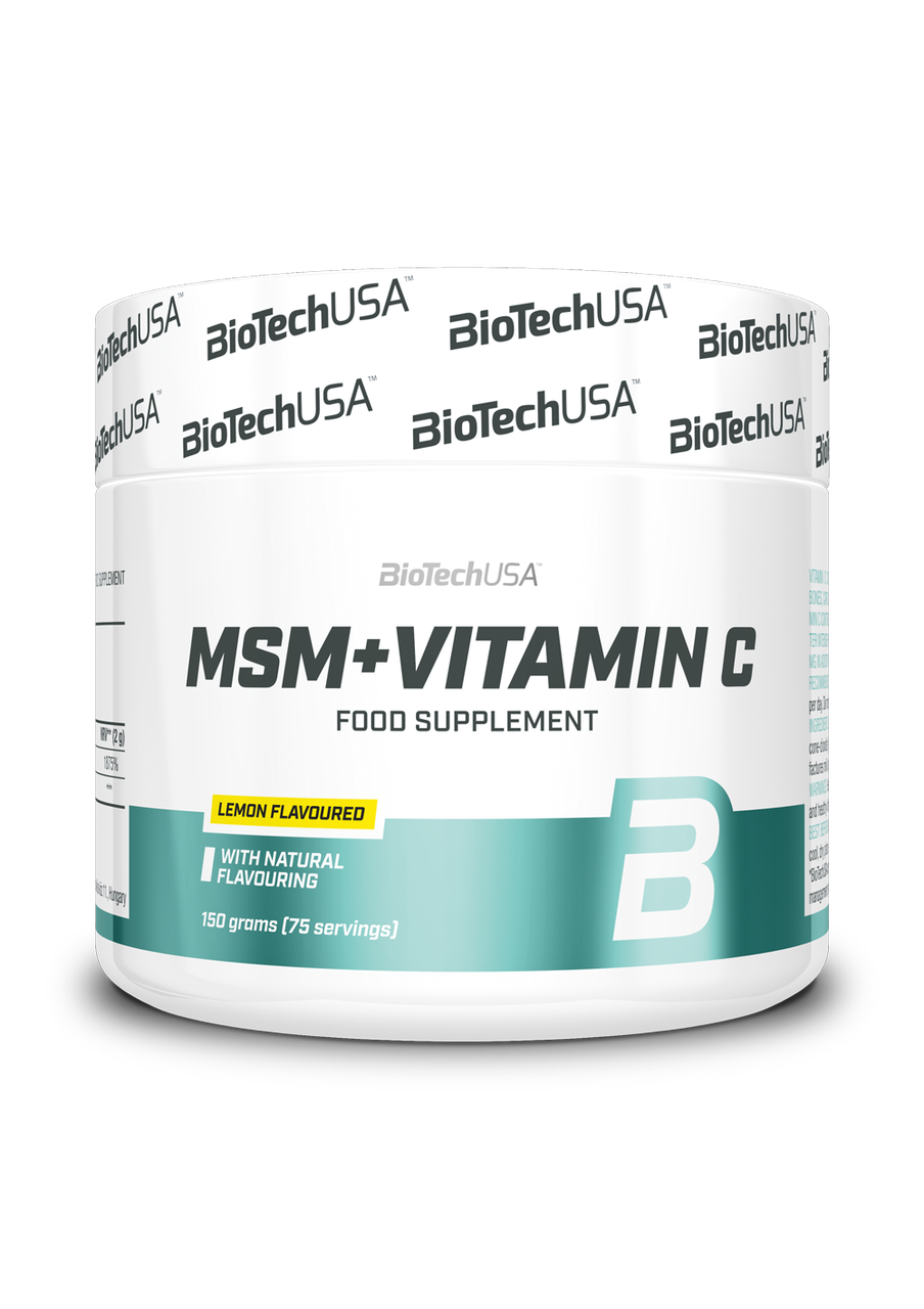 Метілсульфонілметан МСМ з вітаміном C BioTech MSM + Vitamin C (150 г) біотеч лимон