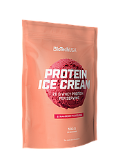 Протеиновое морозиво BioTech Protein Ice Cream (500 г) біотеч strawberry